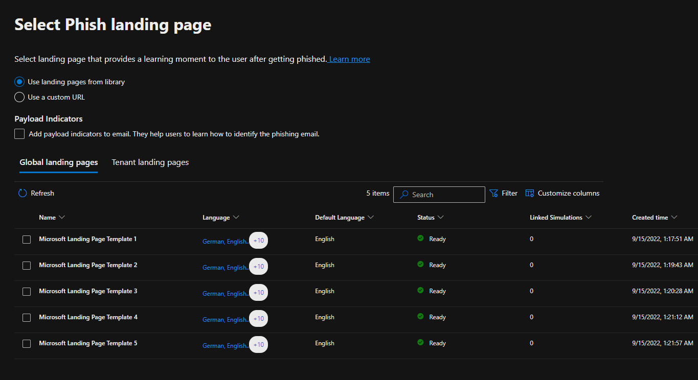 Phishing Landing Page