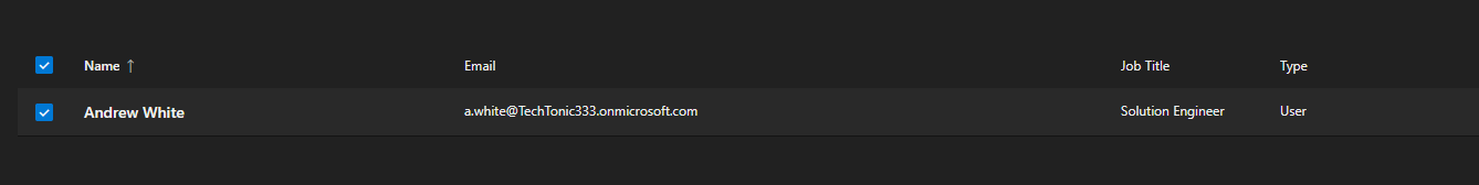 Select User